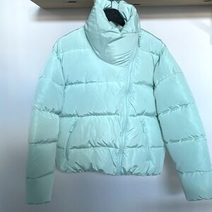 Aqua Puffer Coat NWT